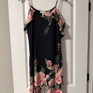 Monteau Pink and Green Sundress Sleeveless Mini